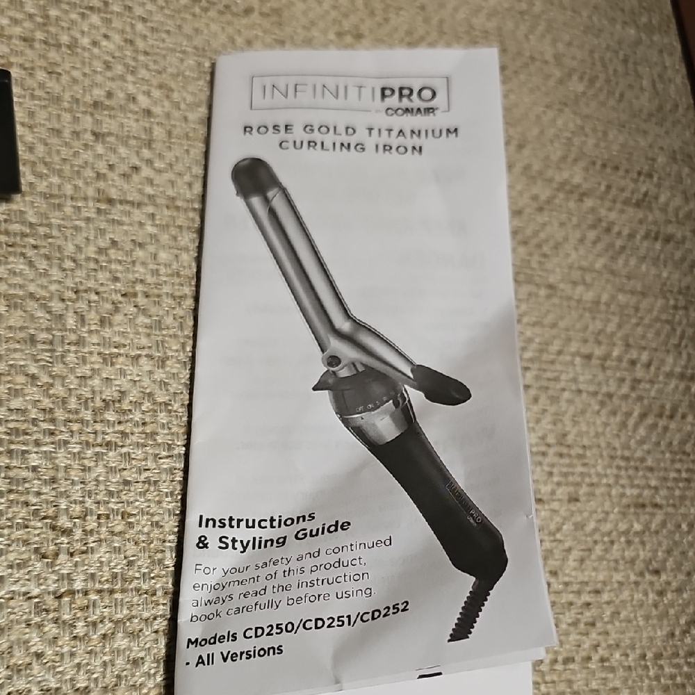 NEW Rose Gold Titanium 1-Inch Curling Iron CONAIR - Picture 10 of 13